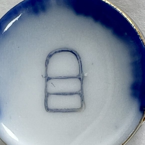 Miniature Royal Vienna Ackerman & Fritze Tea Cup & Saucer Cobalt Blue Demitasse - Picture 9 of 12